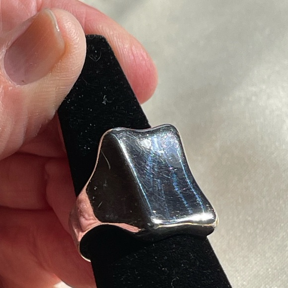 Robert Lee Morris 925 sterling silver Tablet ring - Picture 2 of 8